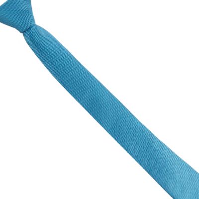 Boys' blue leaf patterned tie